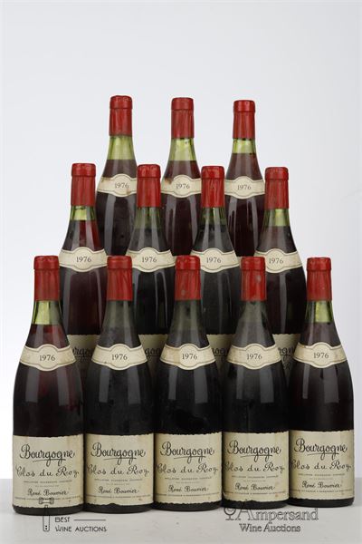 BOURGOGNE ROUGE CLOS DU ROY 1976 - Rene Bouvier - 12 Bottles