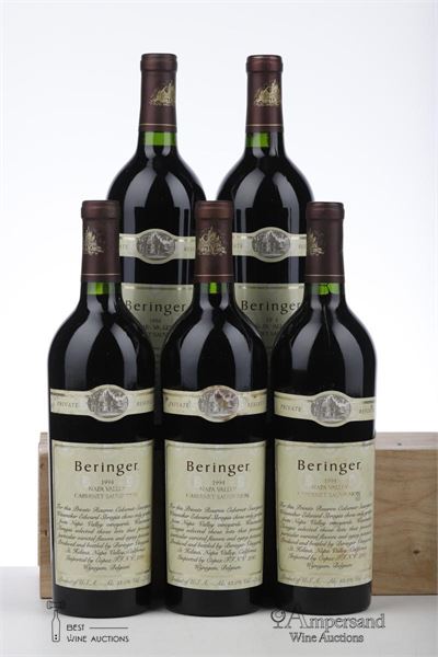 BERINGER CABERNET SAUVIGNON PRIVATE RESERVE 1994 - Beringer - 5 Bottles