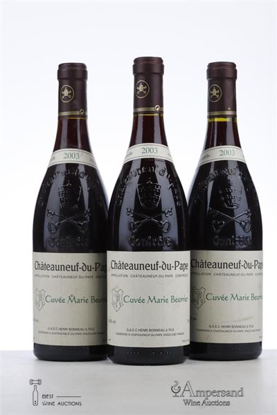 CHATEAUNEUF DU PAPE CUVEE MARIE BEURRIER 2003 - Henri Bonneau - 3 Bottles