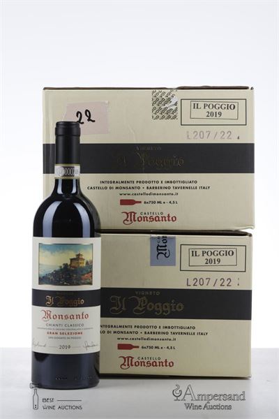 CHIANTI CLASSICO GRAN SELEZIONE IL POGGIO 2019 - Castello Monsanto - 12 Bottles - Oc 6