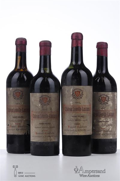 LEOVILLE LAS CASES 1947 - Sanders - 4 Bottles