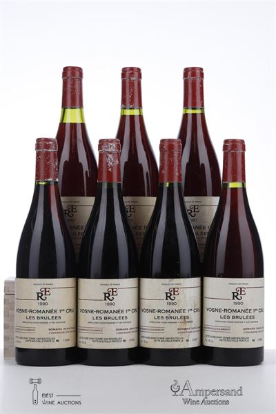 VOSNE ROMANEE LES BRULEES 1990 - Rene Engel - 7 Bottles