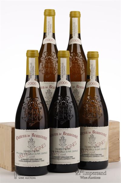 CHATEAUNEUF DU PAPE BLANC BEAUCASTEL ROUSSANNE VIEILLES VIGNES 2005 - Beaucastel - 5 Bottles