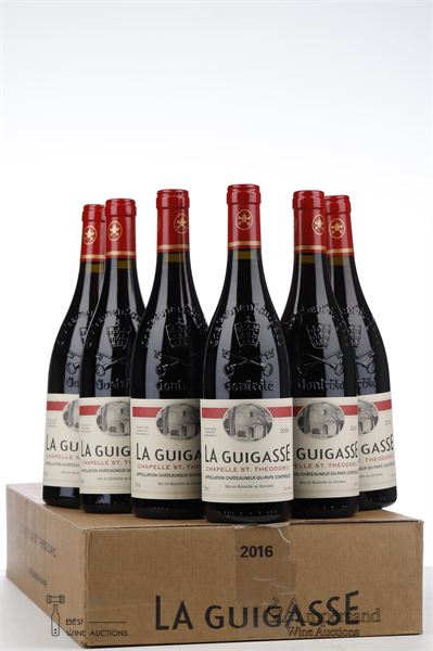 CHATEAUNEUF DU PAPE LA GUIGASSE 2016 - Chapelle Saint Theodoric - 6 Bottles - Oc 6
