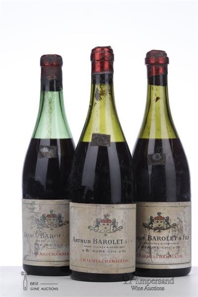 CHARMES CHAMBERTIN 1947 - Arthur Barolet - 3 Bottles