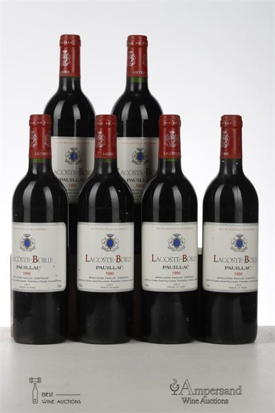 LACOSTE BORIE 1990 - Mc - 6 Bottles