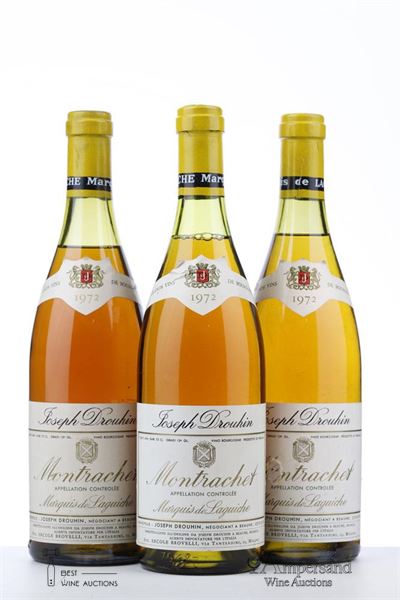 MONTRACHET MARQUIS DE LAGUICHE 1972 - Joseph Drouhin - 3 Bottles