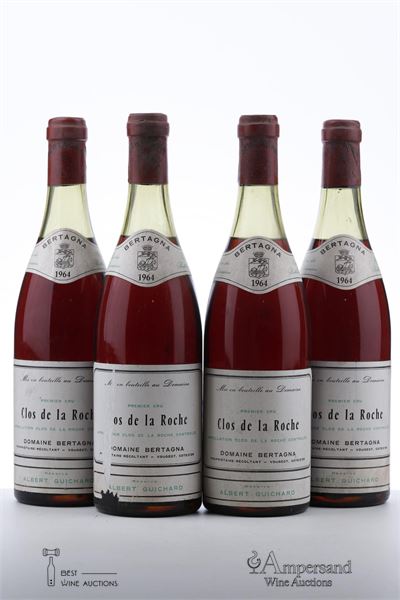 CLOS DE LA ROCHE 1964 - Bertagna - 4 Bottles