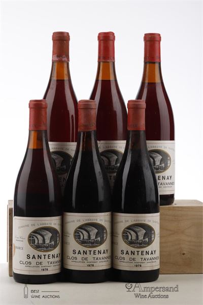SANTENAY CLOS DE TAVANNES 1976 - l'Abbaye de Santenay - Louis Clair - 6 Bottles