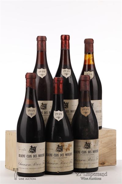 BEAUNE CLOS DES MOUCHES 1959 - Chanson MB - 6 Bottles