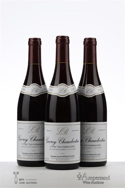 GEVREY CHAMBERTIN LES CHERBAUDES 2013 - Lucien Boillot - 3 Bottles