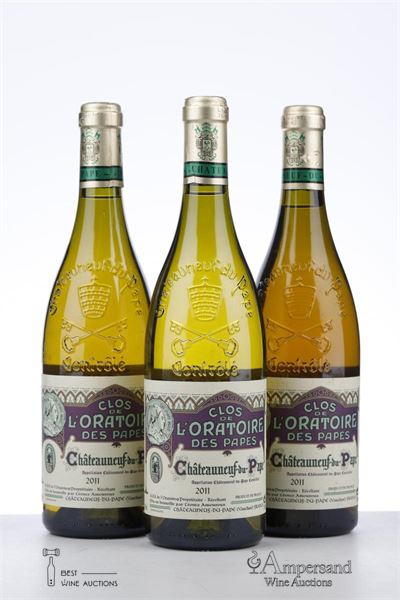 CHATEAUNEUF DU PAPE BLANC CLOS DE L'ORATOIRE 2011 - Ogier - 3 Bottles