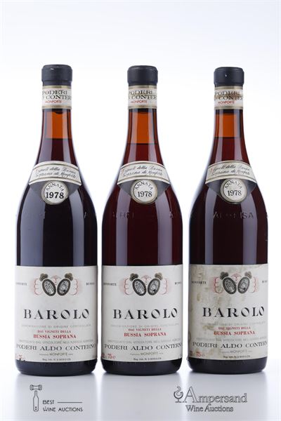 BAROLO BUSSIA SOPRANA 1978 - Aldo Conterno - 3 Bottles