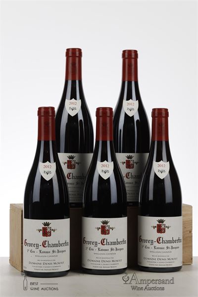 GEVREY CHAMBERTIN LAVAUX ST JACQUES 2012 - Denis Mortet - 5 Bottles