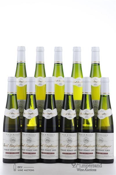 TOKAY PINOT GRIS CUVEE DES PRELATS 2002 - Paul Ginglinger - 12 Half Bottles