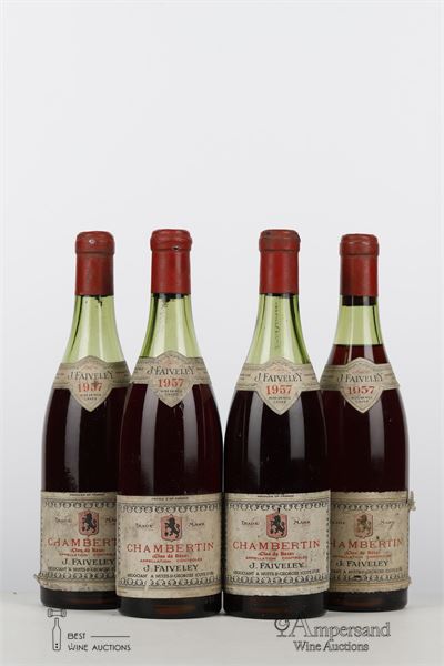 CHAMBERTIN CLOS DE BEZE 1957 - Faiveley - 4 Bottles