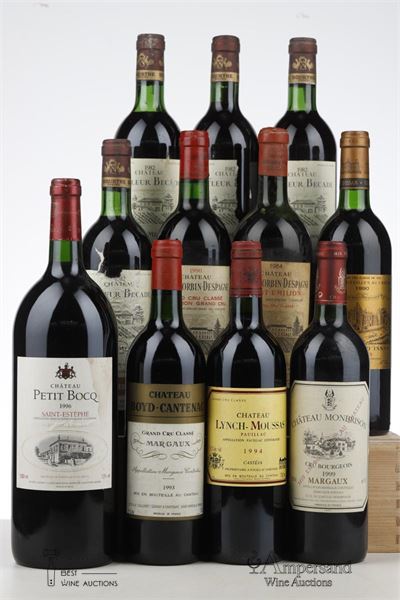 BORDEAUX 10 BOTTLES + 1 MAGNUM MIXED - Mc - 11 Bottles