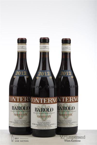 BAROLO CERRETTA 2012 - Giacomo Conterno - 3 Bottles
