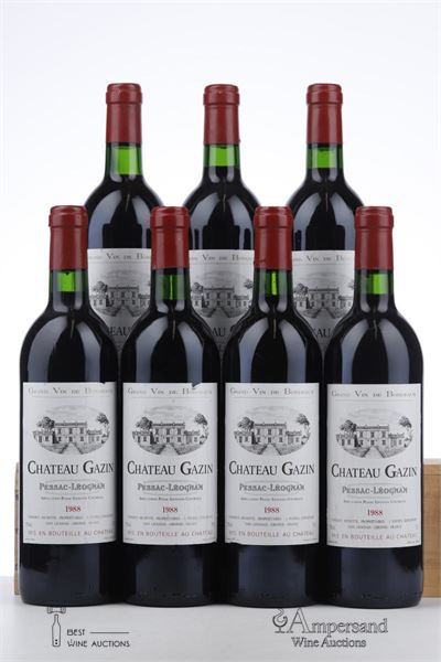 GAZIN PESSAC LEOGNAN 1988 - Mc - 7 Bottles