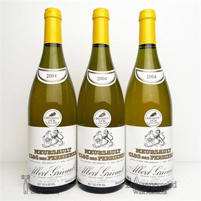 MEURSAULT CLOS DES PERRIERES 2004 - Albert Grivault - 3 Bottles