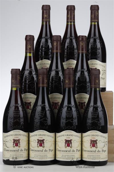 CHATEAUNEUF DU PAPE DOMAINE GRAND VENEUR 1990 - Alain Jaume - 10 Bottles
