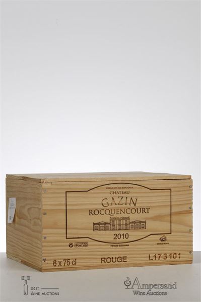 GAZIN ROCQUENCOURT 2010 - Mc - 6 Bottles - Owc 6