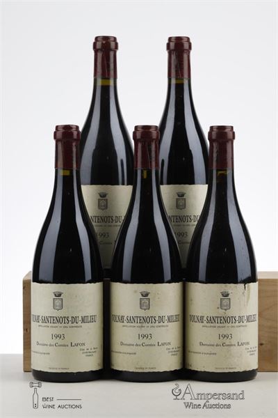 VOLNAY SANTENOTS DU MILIEU 1993 - Comtes Lafon - 5 Bottles