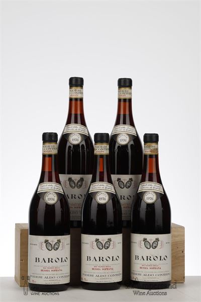 BAROLO BUSSIA SOPRANA 1976 - Conterno Aldo - 5 Bottles