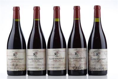 CLOS VOUGEOT 1990 - Rene Engel - 5 Bottles