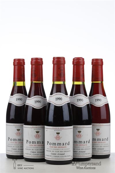 POMMARD CLOS DES EPENEAUX 1990 - Comte Armand - 5 Half Bottles