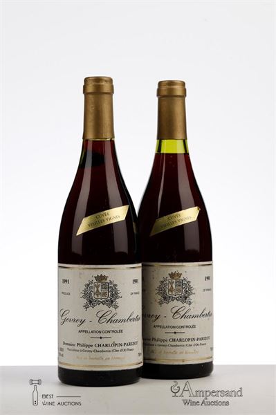 GEVREY CHAMBERTIN CUVEE VIEILLES VIGNES 1991 - Philippe Charlopin Parizot - 2 Bottles
