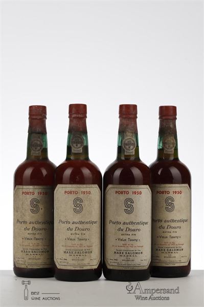 PORTO AUTHENTIQUE DU DOURO VIEUX TAWNY EXTRA FIN 1950 - Quinta do Noval - Marx Salomon - Bottled 1977 - 4 Bottles