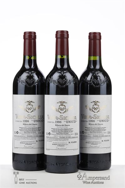 VEGA SICILIA UNICO 1998 - Vega Sicilia - 3 Bottles