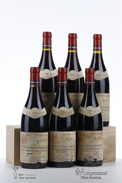 NUITS ST GEORGES CLOS DES GRANDES VIGNES 1996 - Moillard - 6 Bottles