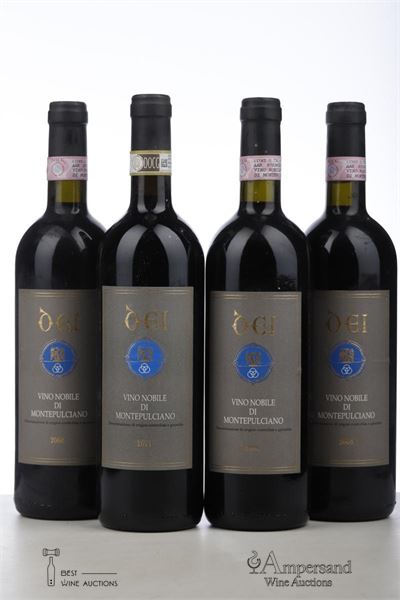 VINO NOBILE DI MONTEPULCIANO 3*2008 + 1*2011   - Cantina Dei - 4 Bottles