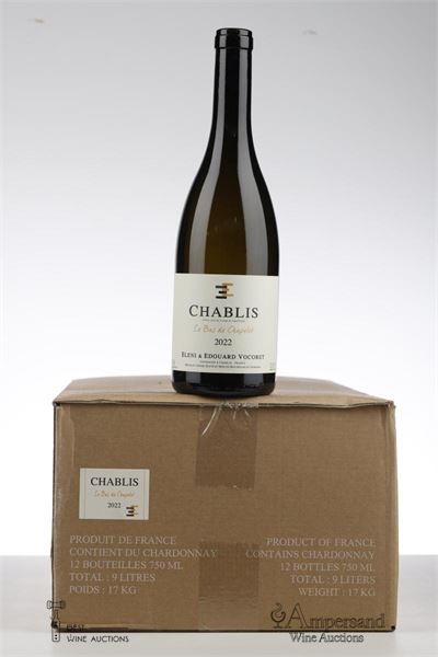CHABLIS LE BAS DE CHAPELOT 2022 - Eleni et Edouard Vocoret - 12 Bottles - Oc 12