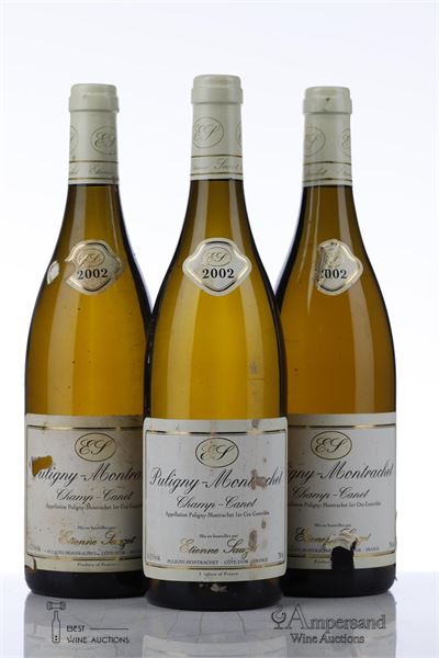 PULIGNY MONTRACHET CHAMP CANET 2002 - Etienne Sauzet - 3 Bottles