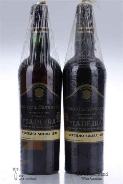 MADEIRA HENRIQUES VERDELHO SOLERA 1898 - Henriques & Henriques - Mise en bouteille par L'Importateur - 2 Bottles