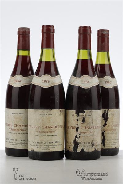 GEVREY CHAMBERTIN CHAMPSPERRIER 1986 - Domaine les Perrieres - 4 Bottles