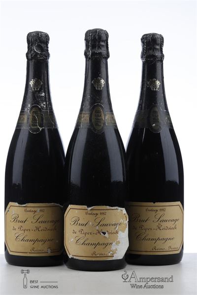PIPER HEIDSIECK BRUT SAUVAGE 1982 - Piper Heidsieck - 3 Bottles
