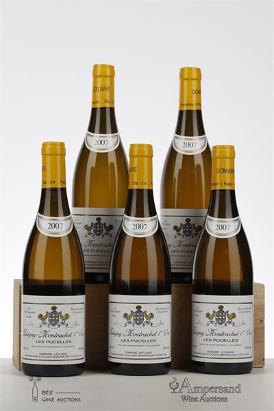 PULIGNY MONTRACHET LES PUCELLES 2007 - Domaine Leflaive - 5 Bottles