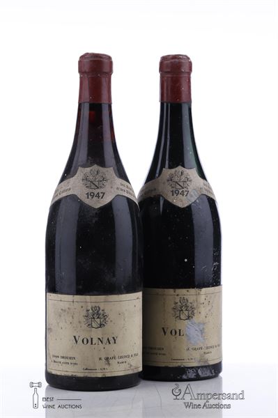 VOLNAY 1947 - Joseph Drouhin mise Grafe Lecocq - 2 Bottles