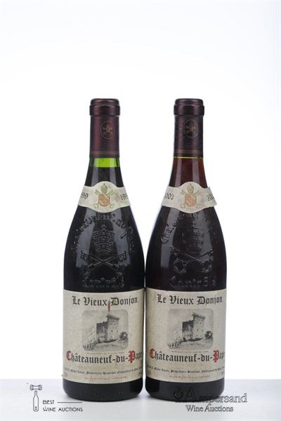 CHATEAUNEUF DU PAPE LE VIEUX DONJON 1*1999 + 1*2003 - Vieux Donjon - 2 Bottles