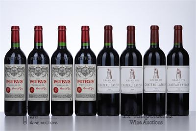 CAISSE DUCLOT CARRE D'AS  2000  - 4 Haut Brion + 4 Latour + 4 Margaux + 4 Petrus  - Owc 16