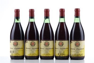 GEVREY CHAMBERTIN LES CAZETIERS 1976 - Jean Sanders - 9 Bottles