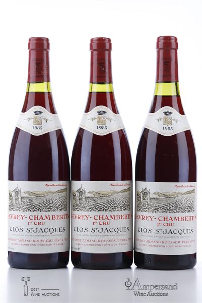 GEVREY CHAMBERTIN CLOS ST JACQUES 1985 - Armand Rousseau - 3 Bottles