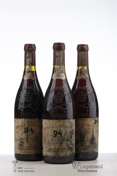 CHATEAUNEUF DU PAPE BEAUCASTEL 1994 - Beaucastel - 3 Bottles