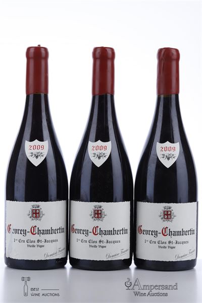 GEVREY CHAMBERTIN CLOS ST JACQUES VIEILLE VIGNE 2009 - Domaine Fourrier - 3 Bottles