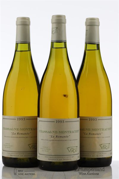 CHASSAGNE MONTRACHET BLANC LA ROMANEE 1993 - Verget - 3 Bottles