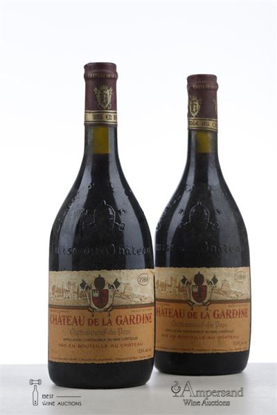 CHATEAUNEUF DU PAPE LA GARDINE 1988 - Chateau de la Gardine - 2 Bottles